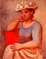 Leaning woman with bonnet